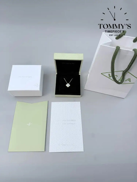 Rose Gold VCA Necklace With Box Bag And Certificate