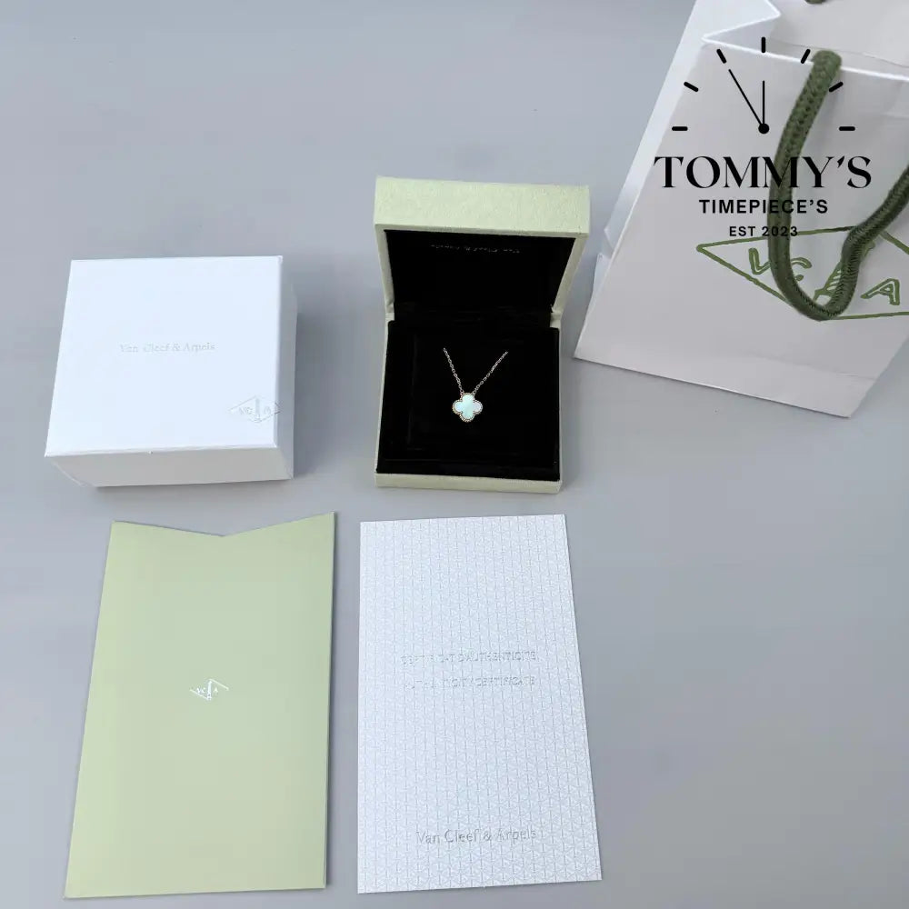 Yellow Gold VCA Necklace With Box Bag And Certificate