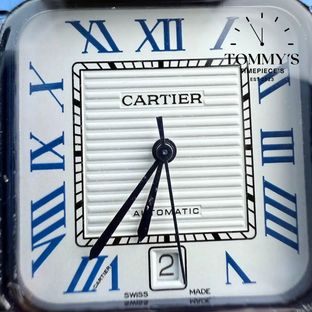 Aaa + Santos With Blue Bezel