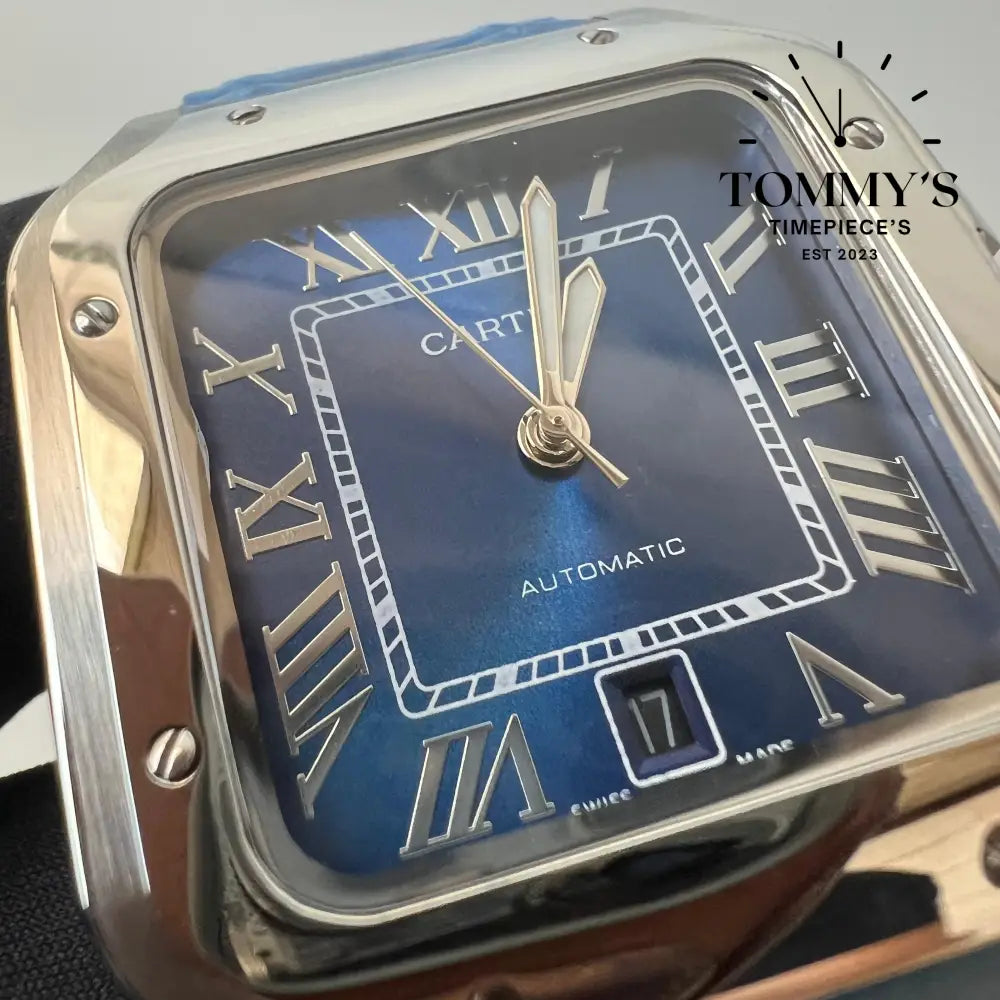 Aaa + Santos With Blue Dial