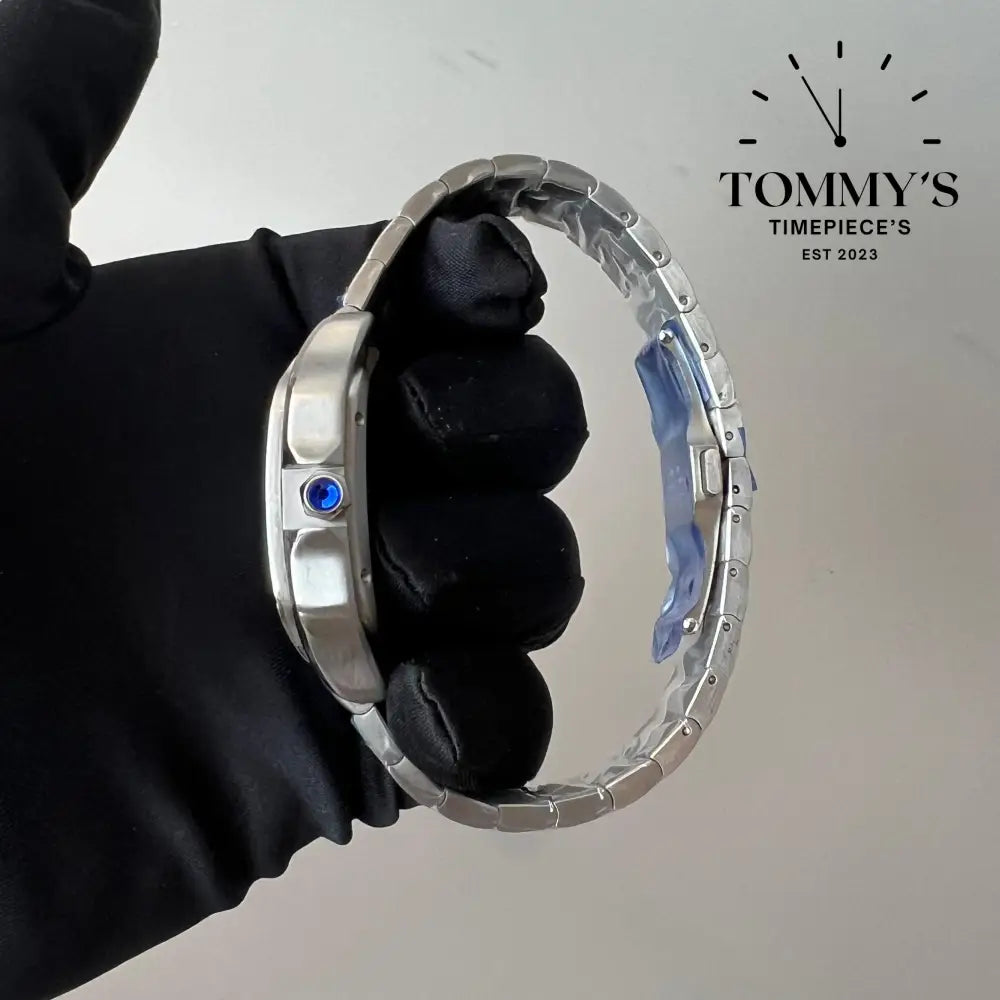 Aaa + Santos With White Dial