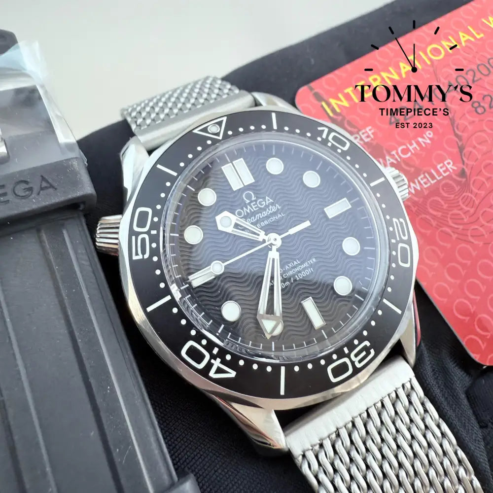 Superclone Seamaster Diver 300M With Matching Card And Free Rubber Strap