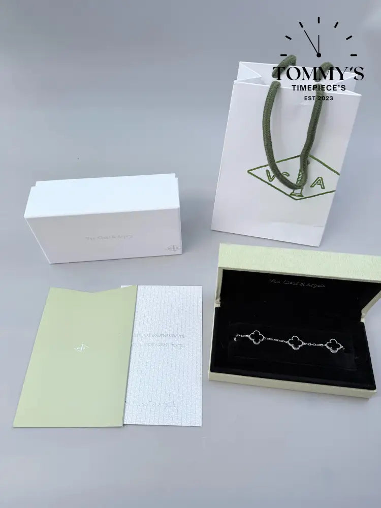 Silver VCA Bracelet Sets With Box Bag And Certificate