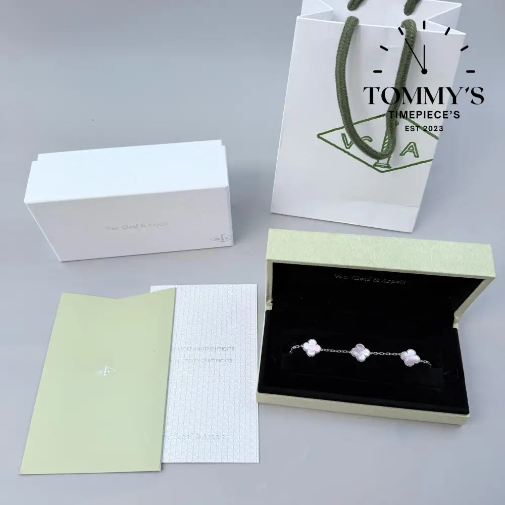 Silver VCA Bracelet Sets With Box Bag And Certificate