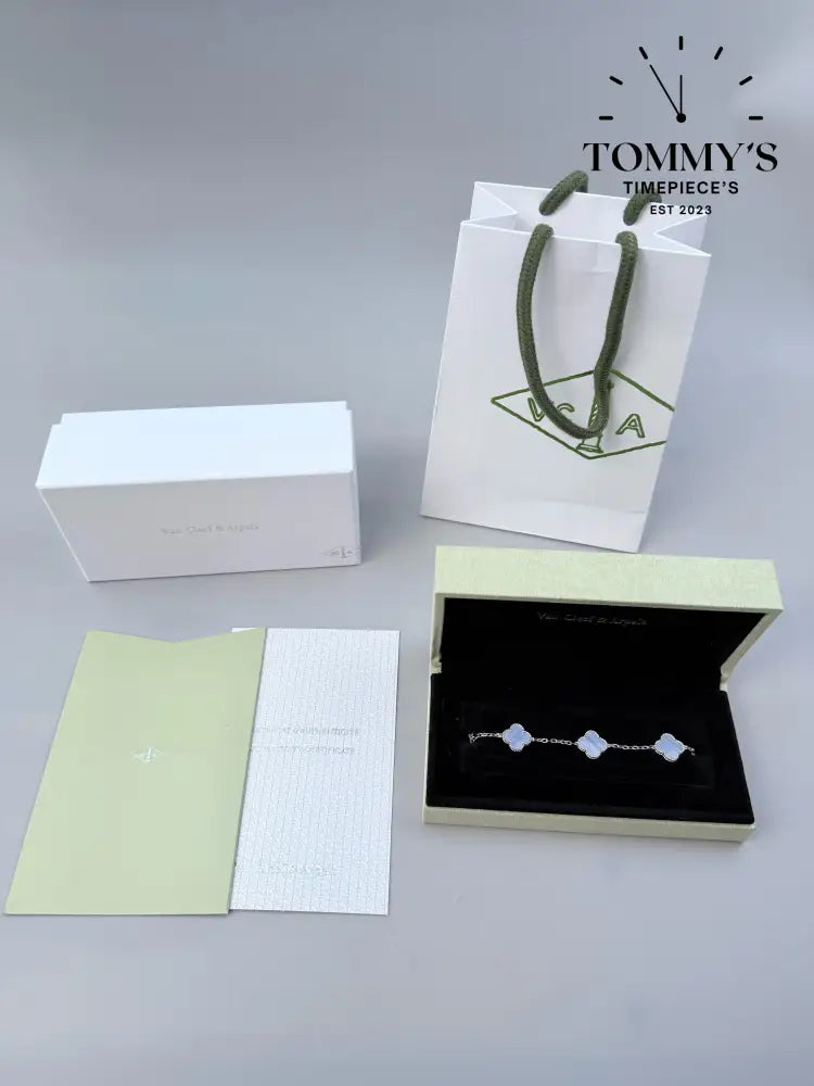 Silver VCA Bracelet Sets With Box Bag And Certificate