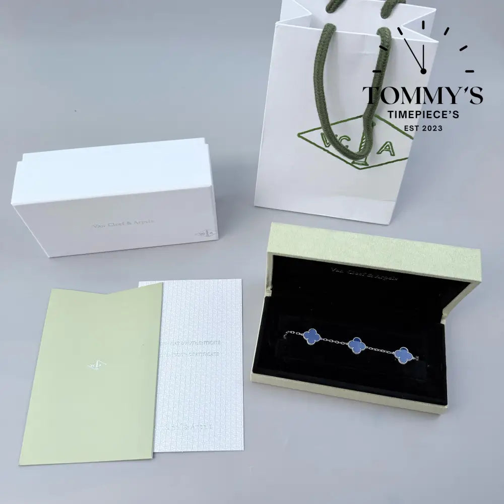 Silver VCA Bracelet Sets With Box Bag And Certificate
