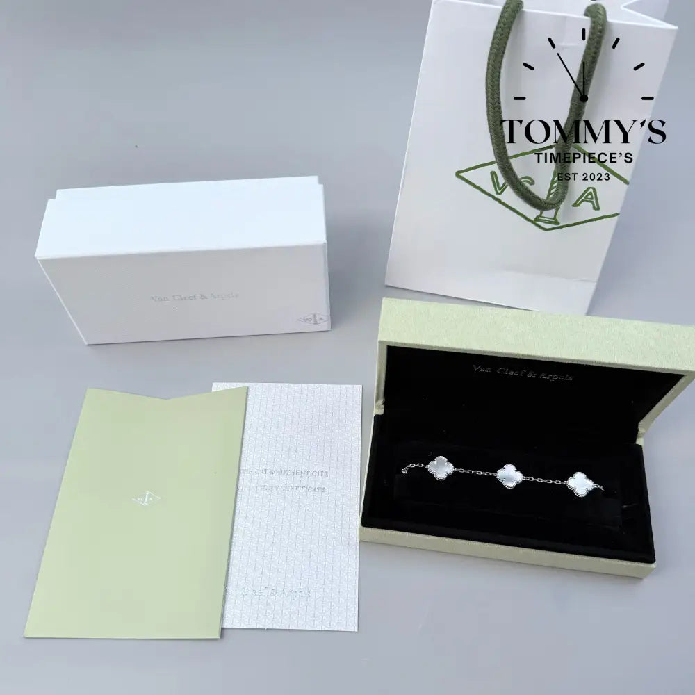 Silver VCA Bracelet Sets With Box Bag And Certificate