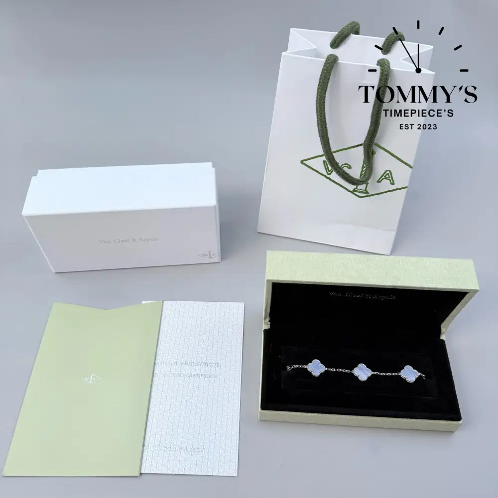 Silver VCA Bracelet Sets With Box Bag And Certificate