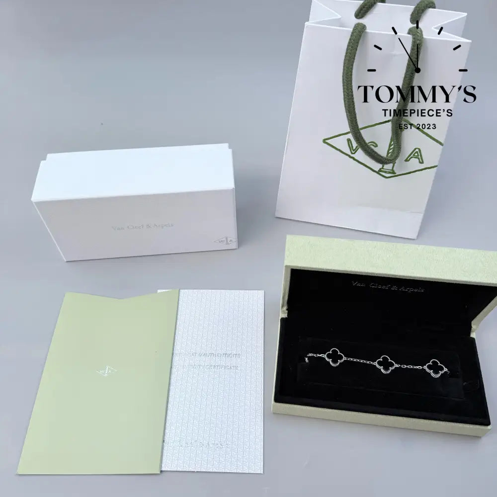 Silver VCA Bracelet Sets With Box Bag And Certificate