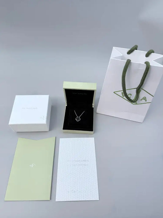 Silver VCA Necklace With Box Bag And Certificate