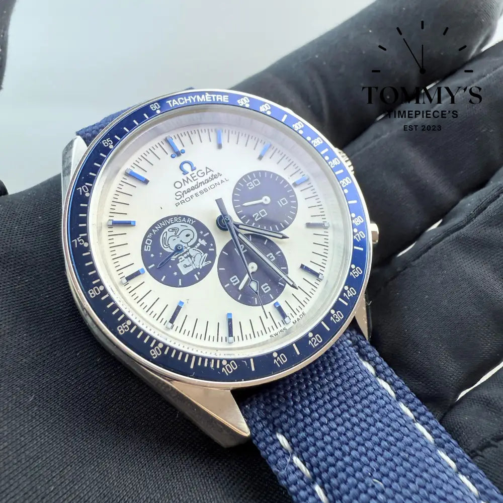 AAA + Snoopy Speedmaster On A Leather Strap