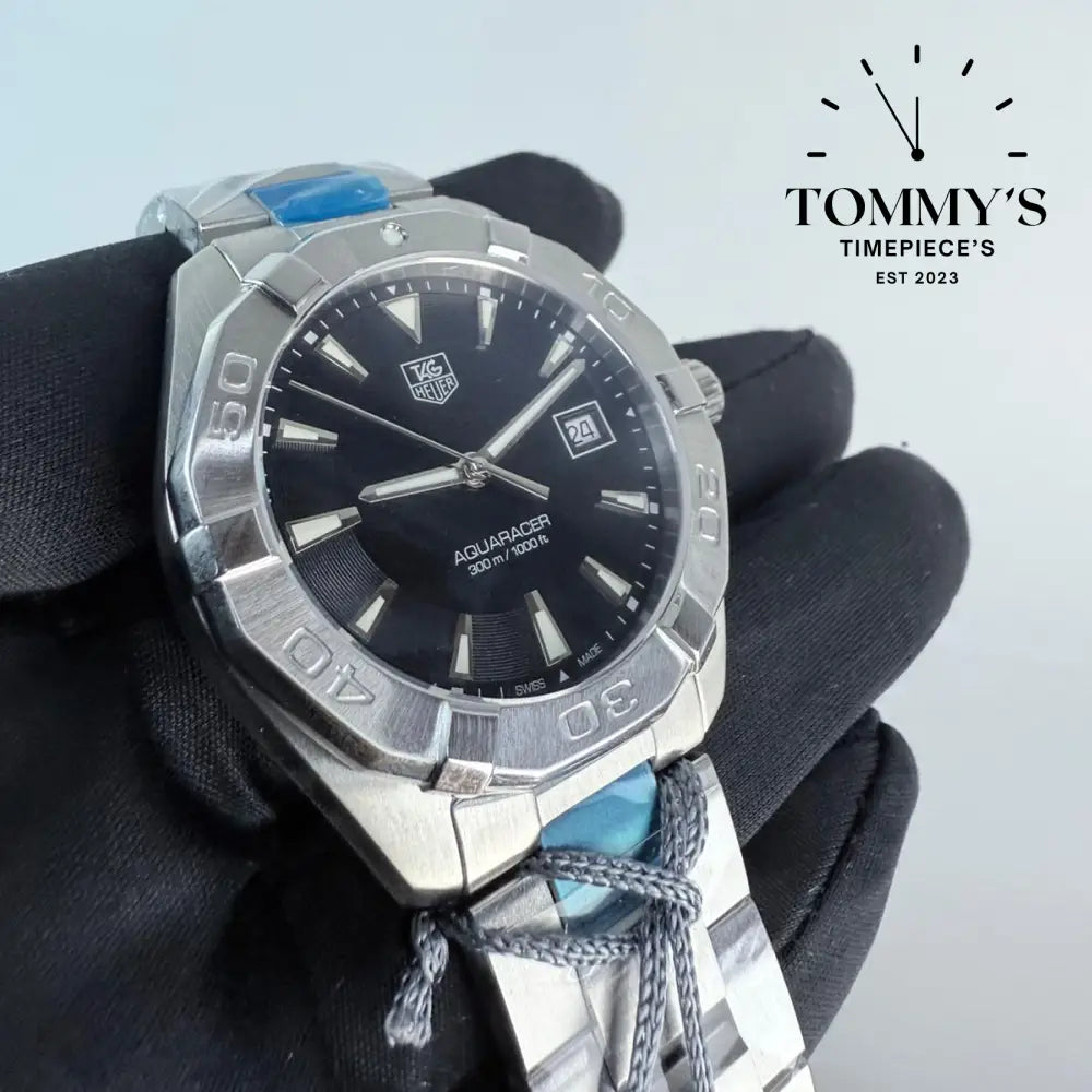 Superclone Aquaracer, (WAY1110.BA0928) 41mm Black Dial-Stainless Steel Bracelet