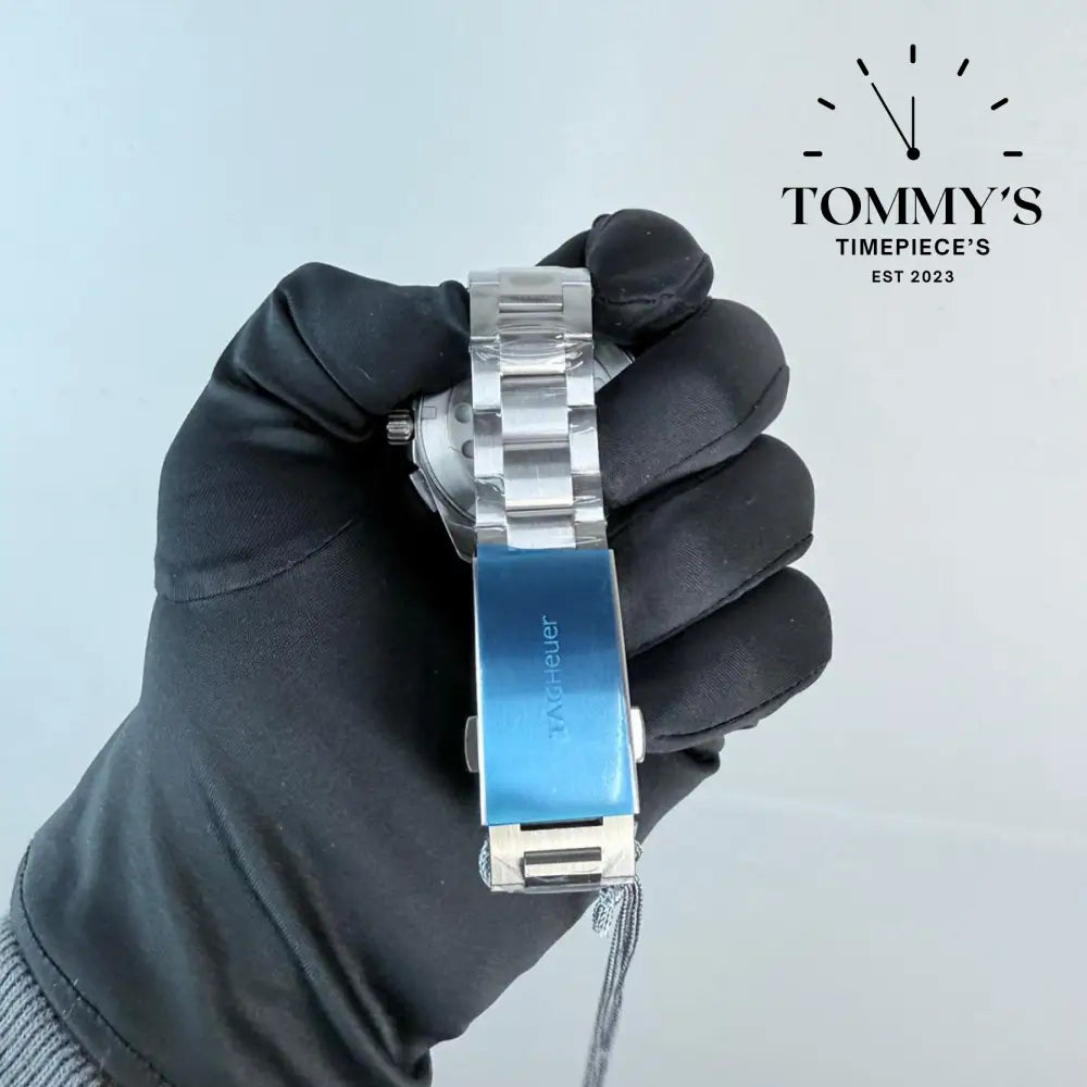 Superclone Aquaracer Chronograph, (CAY2113.BA0925) 43mm White Dial-Stainless Steel Bracelet (12-Sided Steel Bezel)