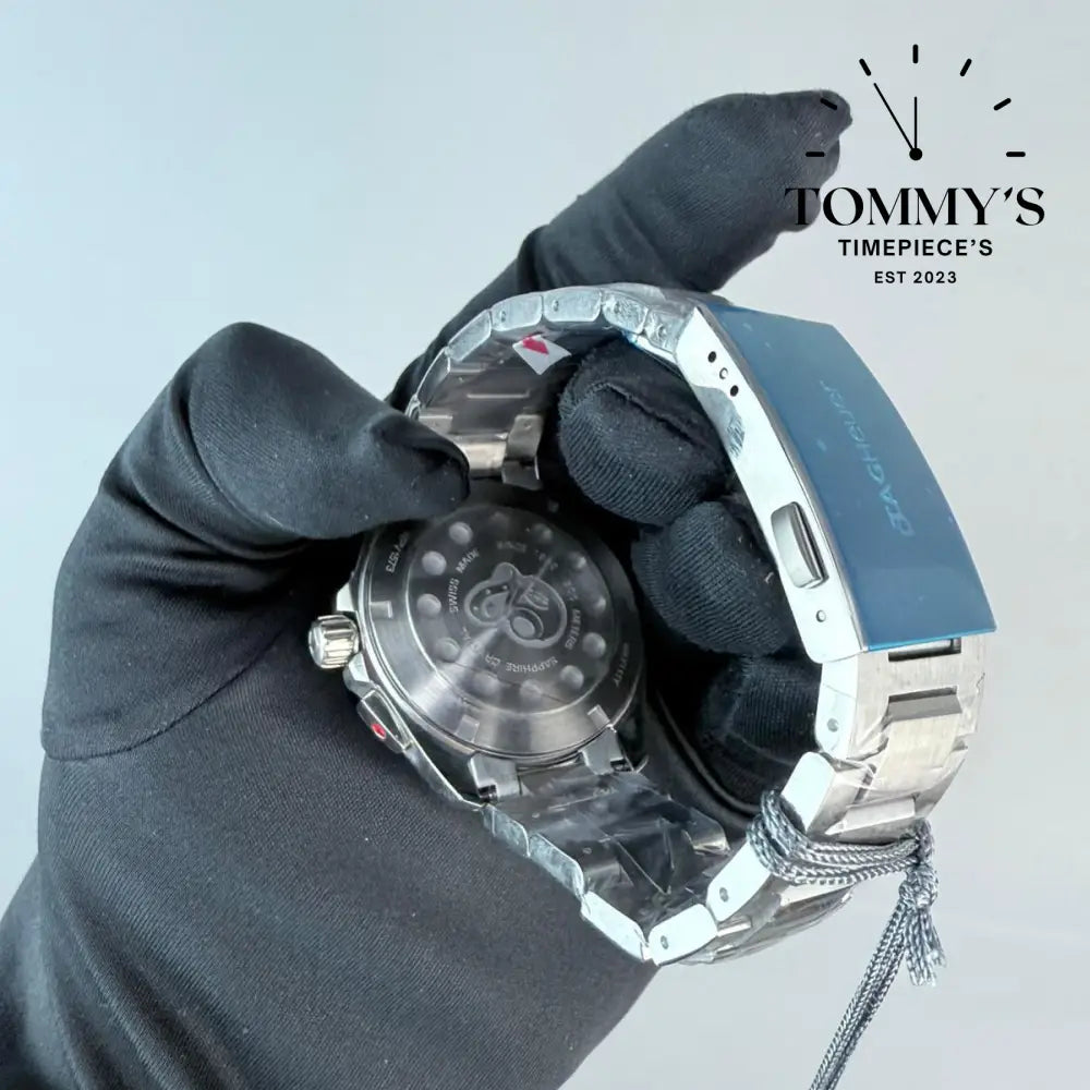 Superclone Aquaracer Chronograph, (CAY2113.BA0925) 43mm White Dial-Stainless Steel Bracelet (12-Sided Steel Bezel)