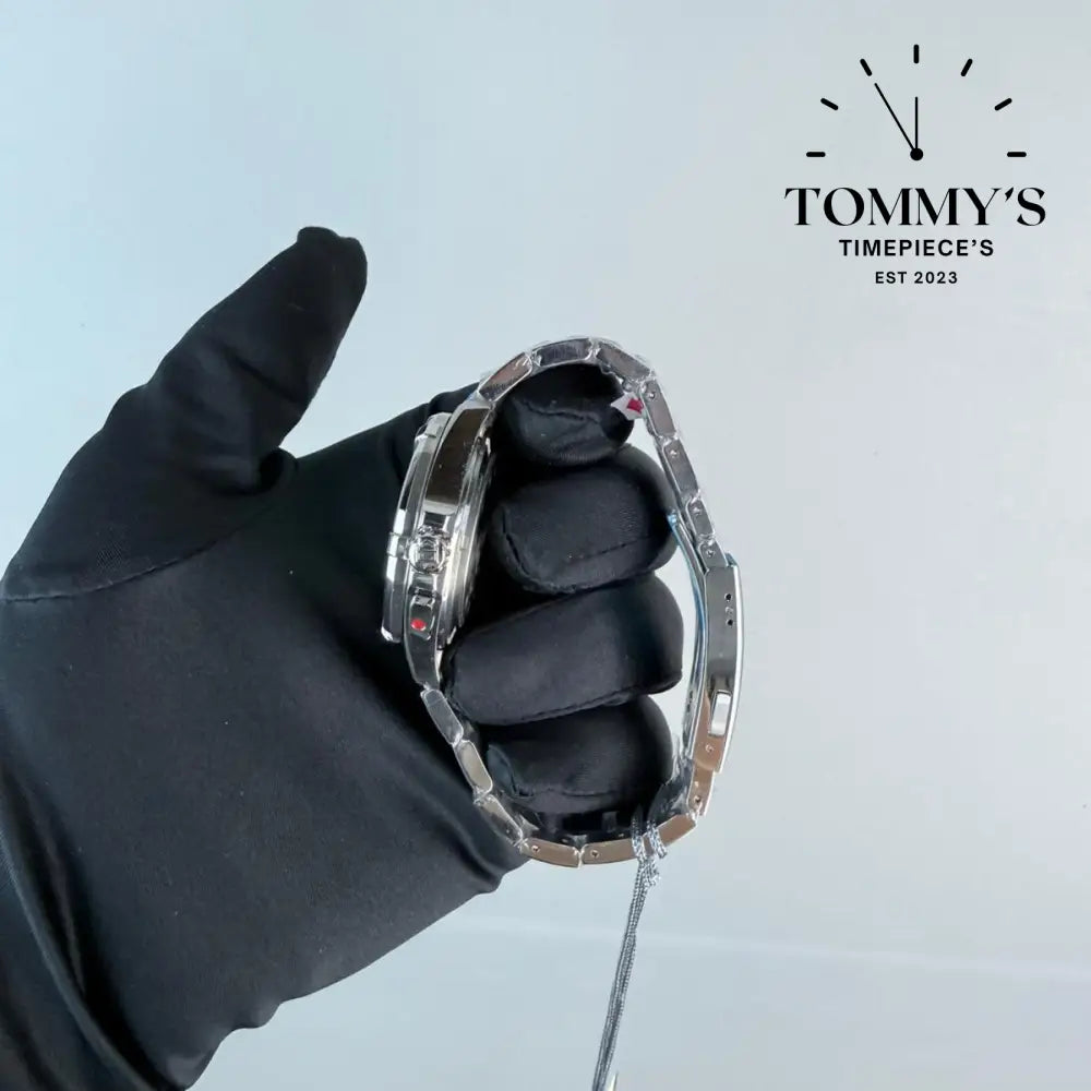 Superclone Aquaracer Chronograph, (CAY2113.BA0925) 43mm White Dial-Stainless Steel Bracelet (12-Sided Steel Bezel)