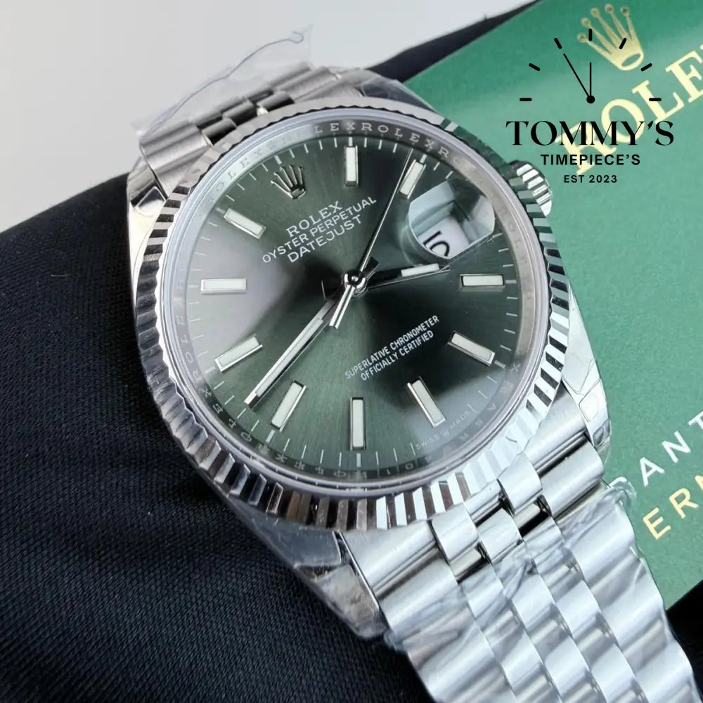 Superclone Datejust (126234) 36mm Mint Green Dial-Jubilee Bracelet (Fluted Bezel) Watches