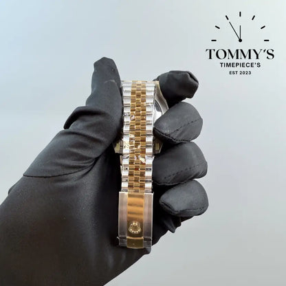 Superclone Datejust 41mm Gold Dial (Bimetal Gold) On Jubilee With Fluted Bezel