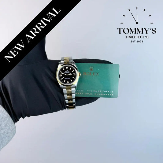 Superclone Explorer (124273) 36mm Black Dial-Oyster Bracelet (Gold Smooth Bezel Two-tone) Watches