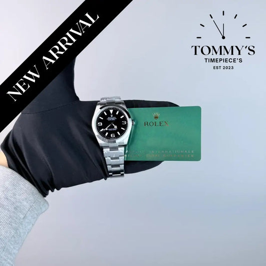 Superclone Explorer (224270) 40mm Black Dial-Oyster Bracelet (Silver Smooth Bezel) Watches