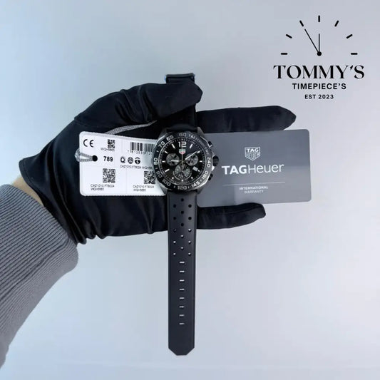 Superclone Formula 1 Chronograph, (CAZ1010.FT8024) 43mm Black Dial-Rubber Strap