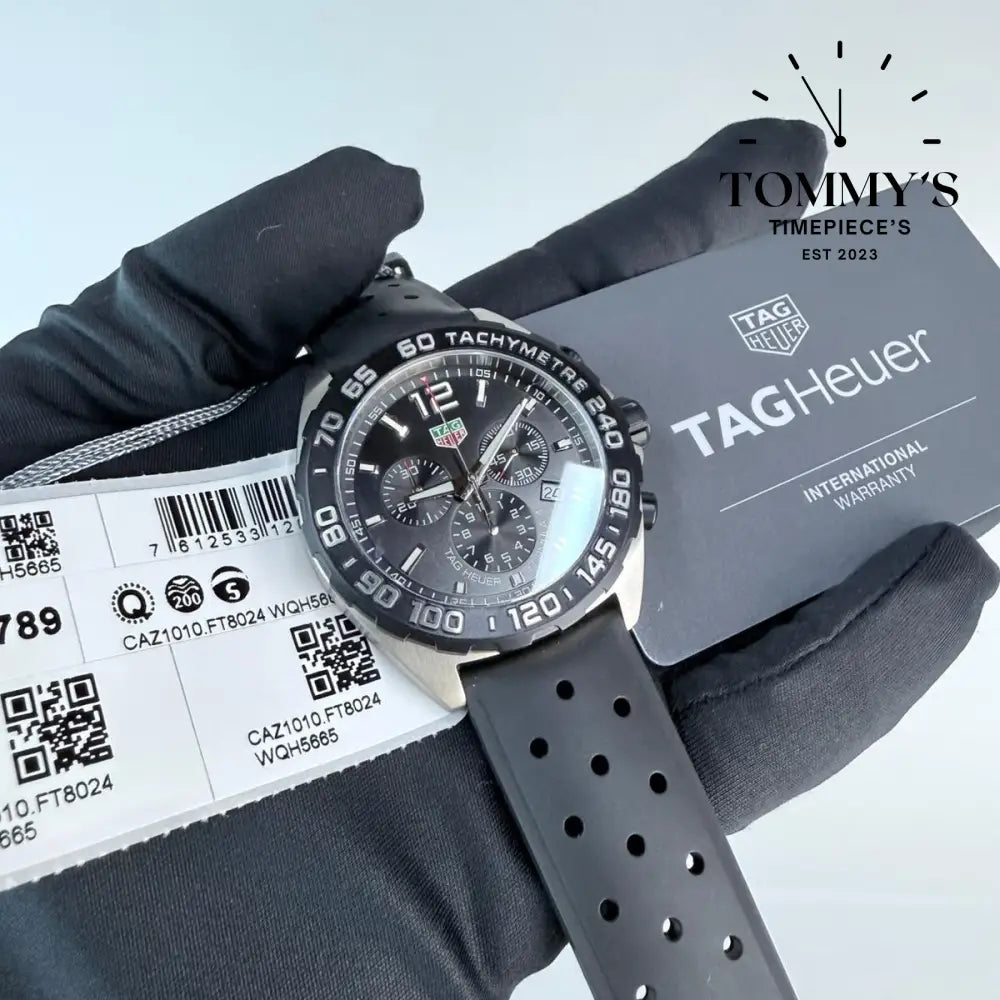 Superclone Formula 1 Chronograph, (CAZ1010.FT8024) 43mm Black Dial-Rubber Strap