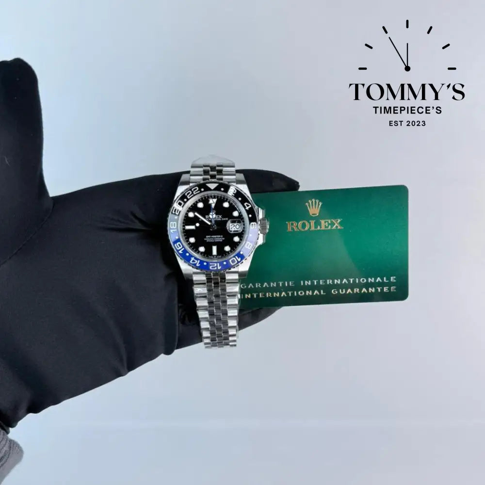 Superclone GMT-Master II "Batgirl", (126710BLNR) 40mm Black Dial-Jubilee Bracelet (Blue/Black Ceramic Bezel)