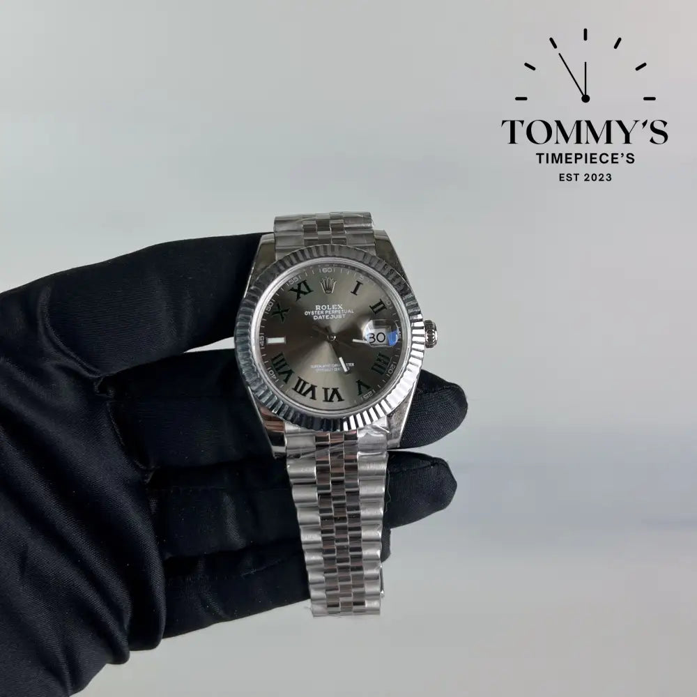 Superclone Datejust 41mm Wimbledon Dial Jubilee With Fluted Bezel