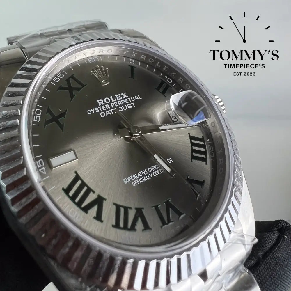 Superclone Datejust 41mm Wimbledon Dial Jubilee With Fluted Bezel