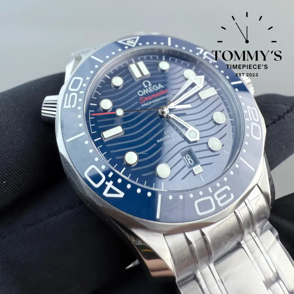 Superclone Vsf Seamaster Blue With Free Rubber Strap