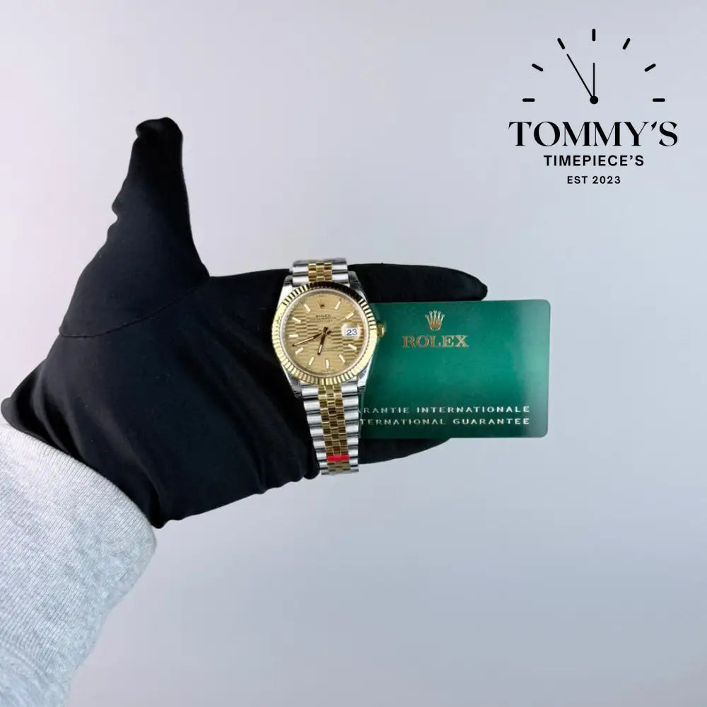 VSF Superclone Datejust (126333) Yellow Rolesor 41mm Gold Mosaic Dial-Jubilee Bracelet (Fluted Bezel Two-tone) Watches