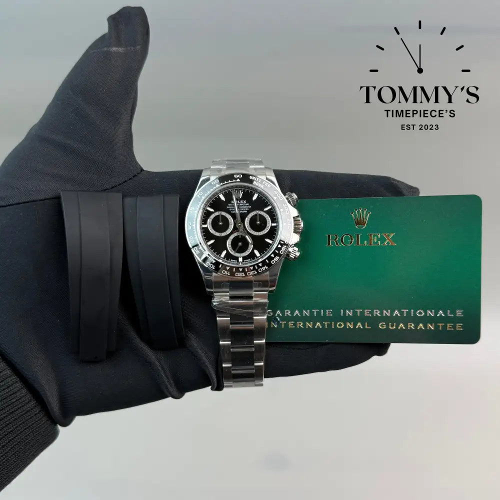 Superclone Black Ceramic Daytona 4130 Movement With Free Oysterflex Strap