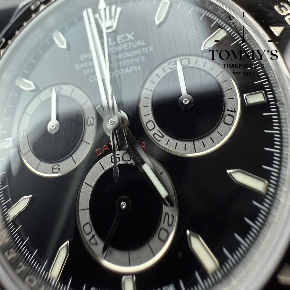 Superclone Black Ceramic Daytona 4130 Movement With Free Oysterflex Strap