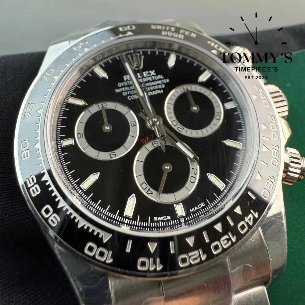 Superclone Black Ceramic Daytona 4130 Movement With Free Oysterflex Strap