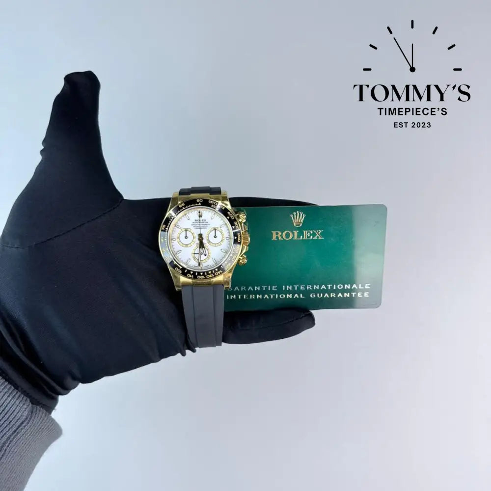 VSF Superclone Daytona, (Ref. 116518LN) 40mm White Dial-Oysterflex Strap (Gold Sub-dials/Black Ceramic Bezel)