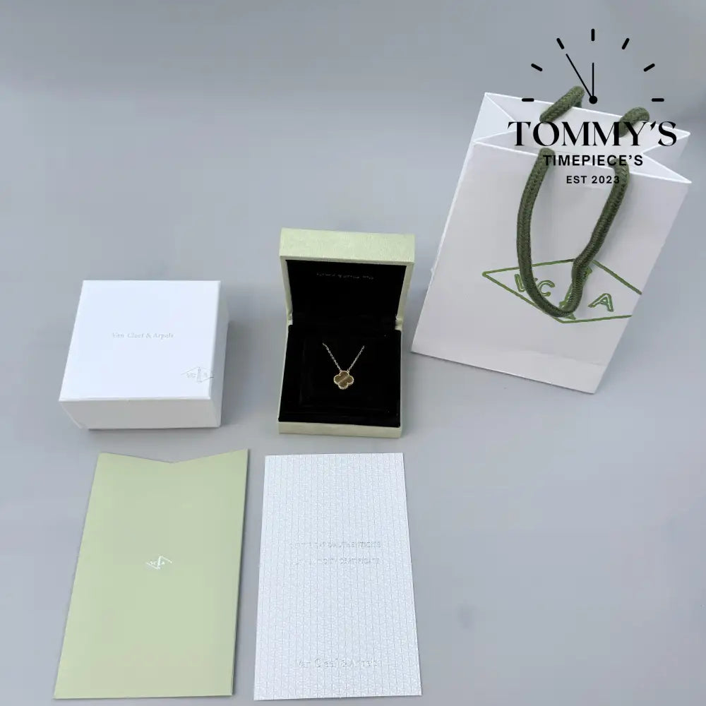 Yellow Gold VCA Necklace With Box Bag And Certificate