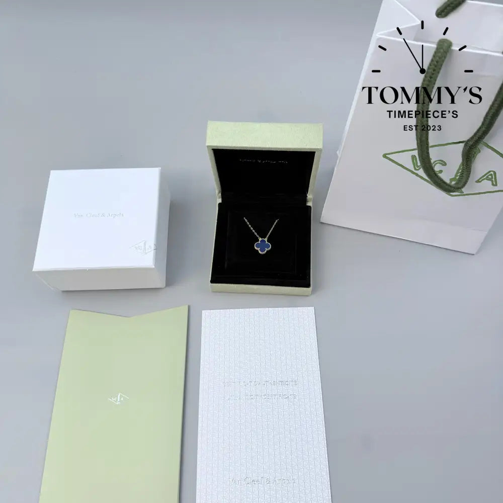 Yellow Gold VCA Necklace With Box Bag And Certificate