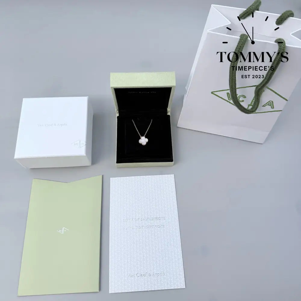 Yellow Gold VCA Necklace With Box Bag And Certificate